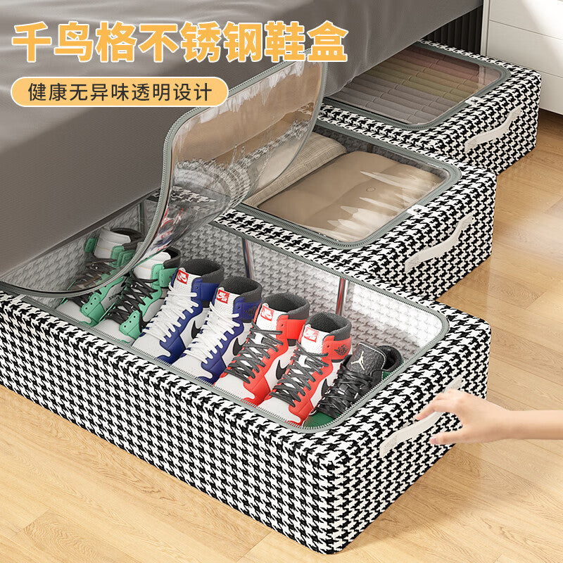 Shoe box, shoe storage, space-saving transparent shoe box, boots, shoe support, bed sole, foldable shoe cabinet, shoe rack.