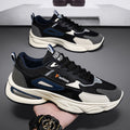 Spring men's new breathable mesh youth sports shoes korean style trendy versatile thick sole casual dad shoes