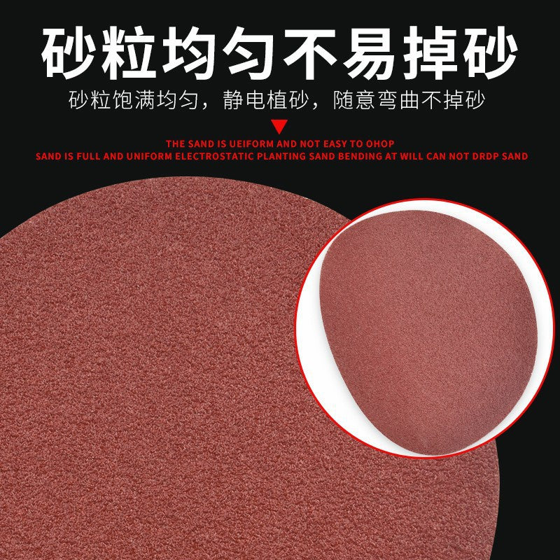 4inch sandpaper flocking woodworking wall grinder polishing round suction cup back velvet self-adhesive angle grinder grinding disc