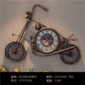 Antique bronze harley motorcycle wall clock