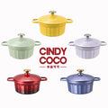 Household double-ear pot enamel pot non-stick pot stew pot popular large-capacity soup pot high-looking stew pot spot wholesale