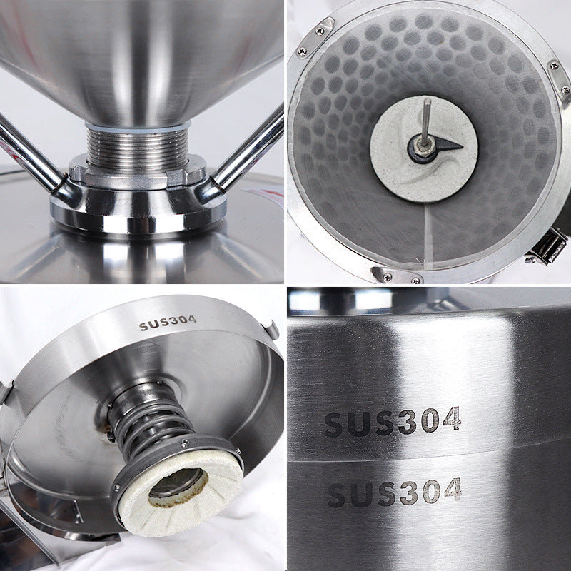Soy milk machine commercial 304 stainless steel fully automatic tofu imitation stone mill pulping and slurry separation large pulping machine
