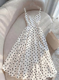 european and american cross-border summer miu miu-style polka dot cami dress - figure-flattering a-line new arrival