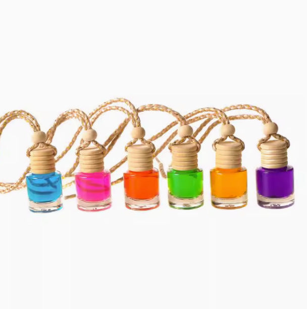 Car perfume pendant, car interior aromatherapy ornament, wooden car accessory, premium aromatherapy essential oil, long-lasting subtle fragrance