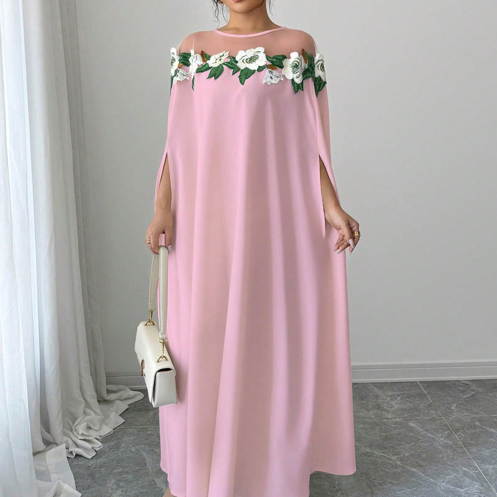 European and american cross-border women's clothing:  summer new arrivals - unique and chic floral dress, french sweet style, suitable for work and casual wear