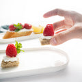 Modern minimalist pure white ceramic square plate - restaurant dessert plate, pastry plate, creative art style plating - direct from the manufacturer