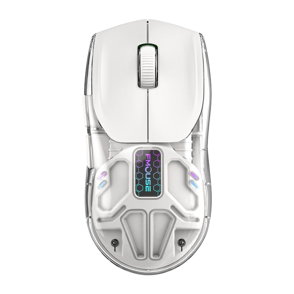 Tiger cat m500 tri-mode wireless mouse - bluetooth transparent gaming, esports, laptop, office ergonomic mouse