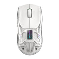 Tiger cat m500 tri-mode wireless mouse - bluetooth transparent gaming, esports, laptop, office ergonomic mouse