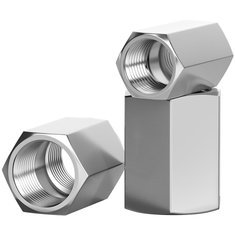304 stainless steel thickened high pressure inner wire direct hexagonal numerical control internal thread straight through pipe hoop joint 2 points 3 points 4 points