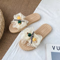 Women's sandals & slippers - 2021 summer new arrivals: fairycore style, bow accent, outdoor wear, vacation beach, flat one-strap slides