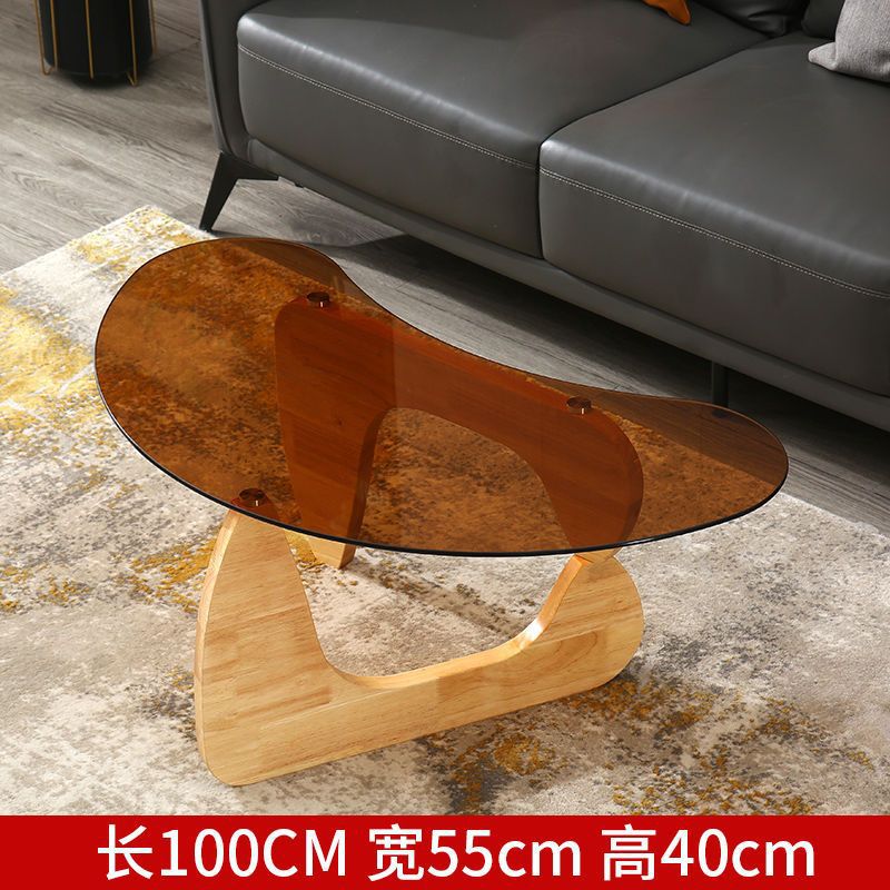 Internet celebrity designer yaguchi yu glass coffee table living room accessible luxury small apartment for home creative classy sofa side table