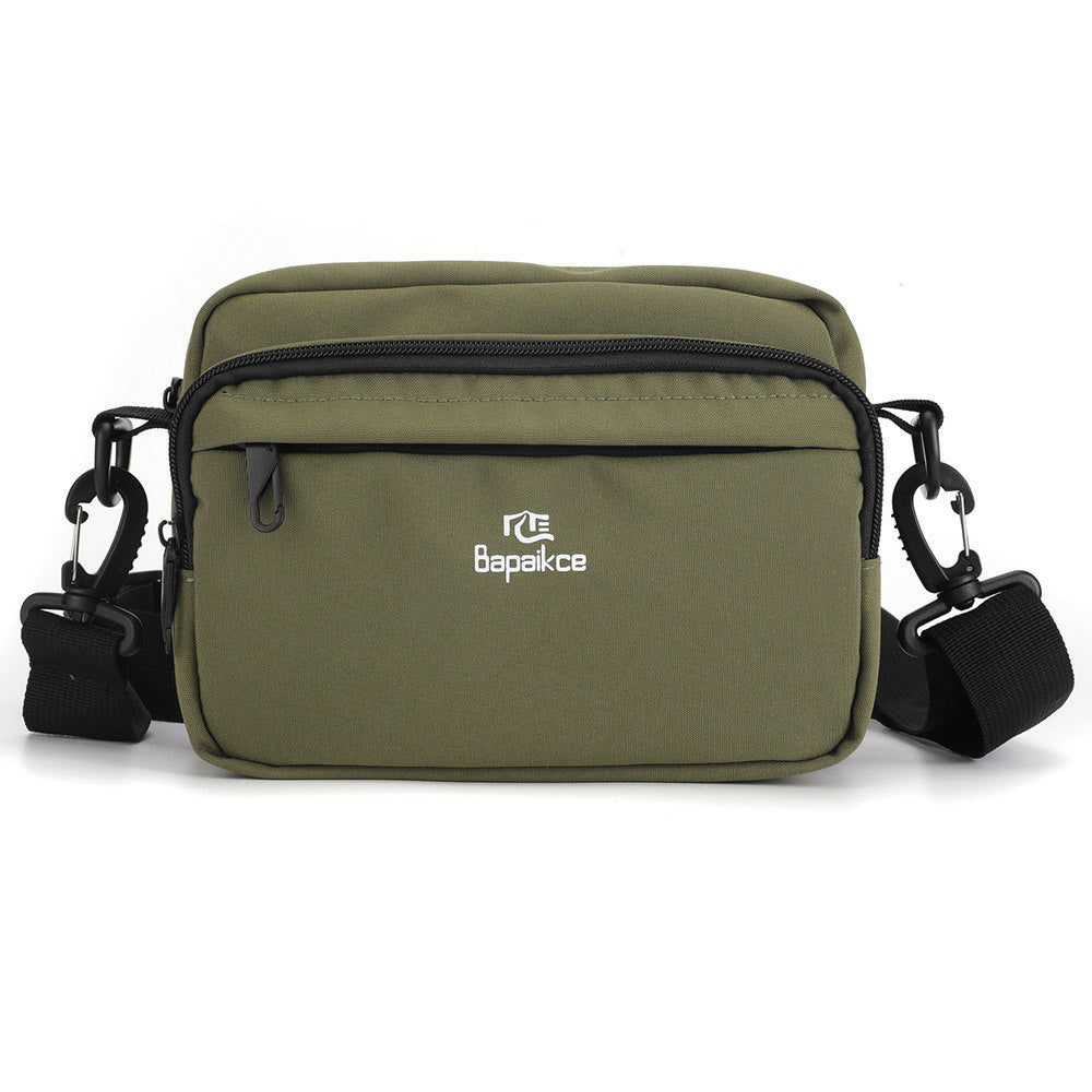 Small bag women's 2024 new fashion women's bag shoulder messenger bag solid color cloth bag canvas bag spring and summer small square bag