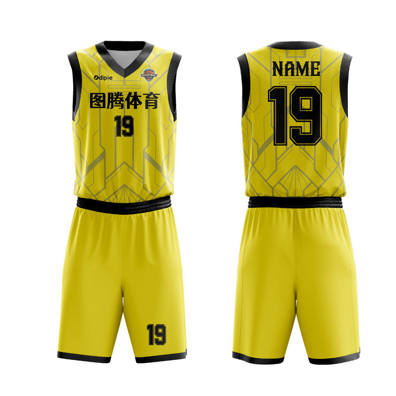 Adult game training jersey sports basketball jersey heat transfer quick drying jersey basketball jersey set custom printing