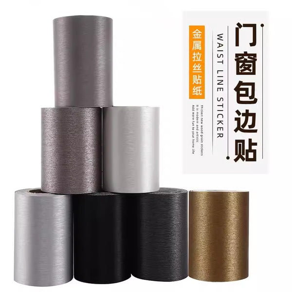 Waterproof self-adhesive skirting board door frame hemming color change window frame metal aluminum alloy sticker cover ugly frame window beautification