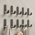 Hook adhesive punch-free kitchen wall hanging gun gray adhesive hook wall sticker wall load-bearing kitchen bathroom door back hook