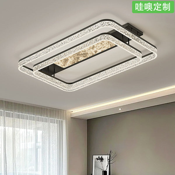 [Wow] Italian rectangular cloud mist minimalist ceiling lamp, new whole house modern simple atmosphere high-end lamps