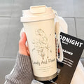 New 316 stainless steel lily of the valley insulated tumbler - stylish, portable coffee mug with dual-drink straw