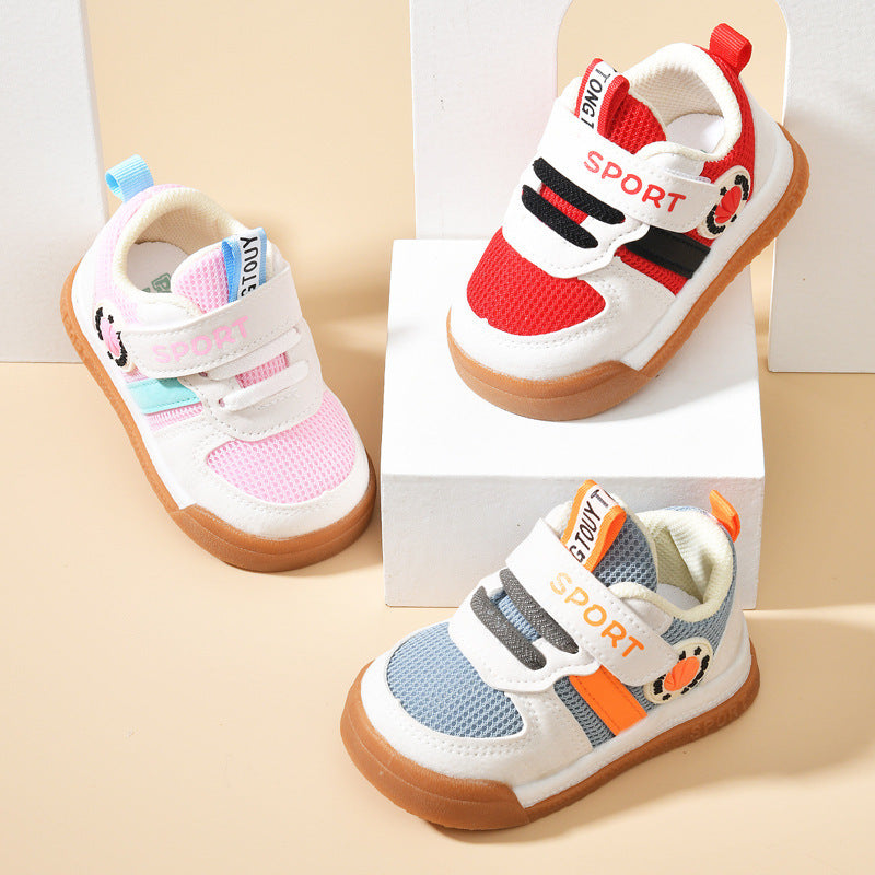 Baby boys' spring/autumn first walker shoes, 0-1-3 years old toddler functional shoes, infant soft-soled shoes, baby girl shoes