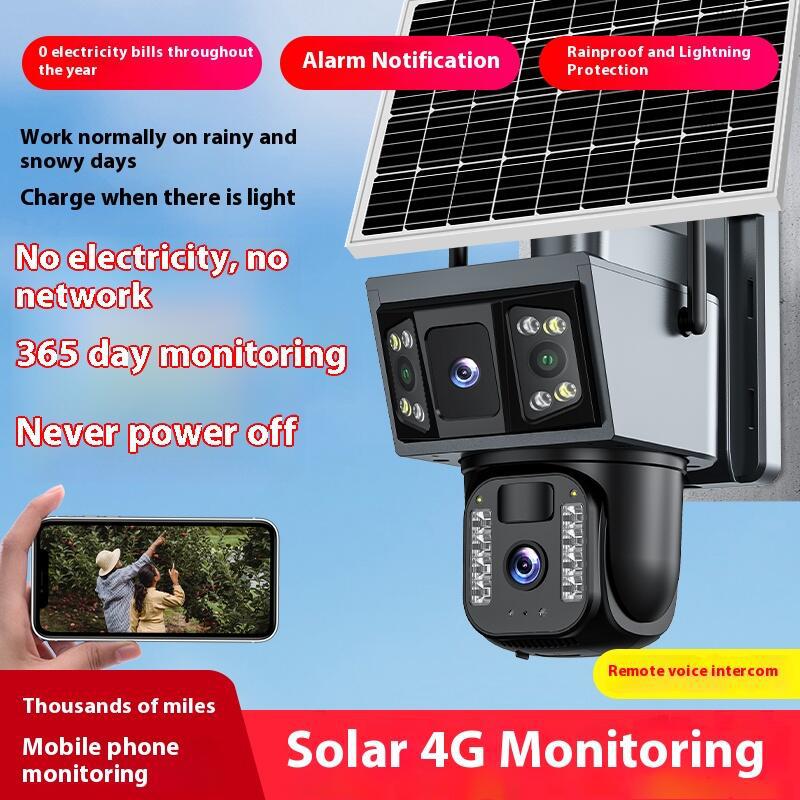 Customized camera Home mobile phone 360 outdoor remote high definition night vision No electricity No network Outdoor solar monitoring
