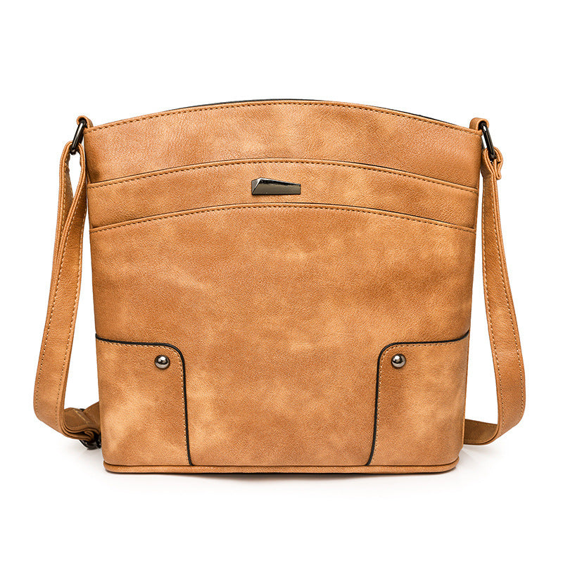 Cross-border retro multi-layer PU bag women's 2025 new simple and advanced messenger bag women's shoulder bag wholesale