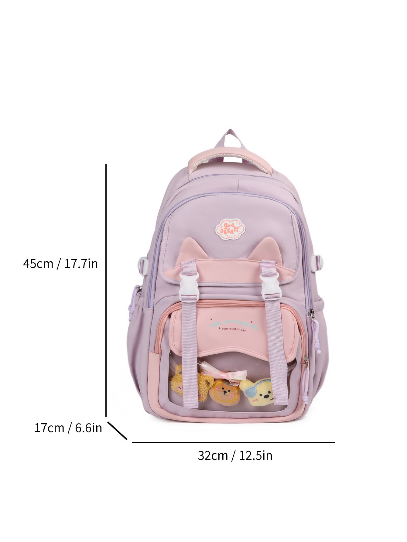 New cute backpack female cartoon large capacity 3-9 grades primary school schoolbag animation sweet girl backpack