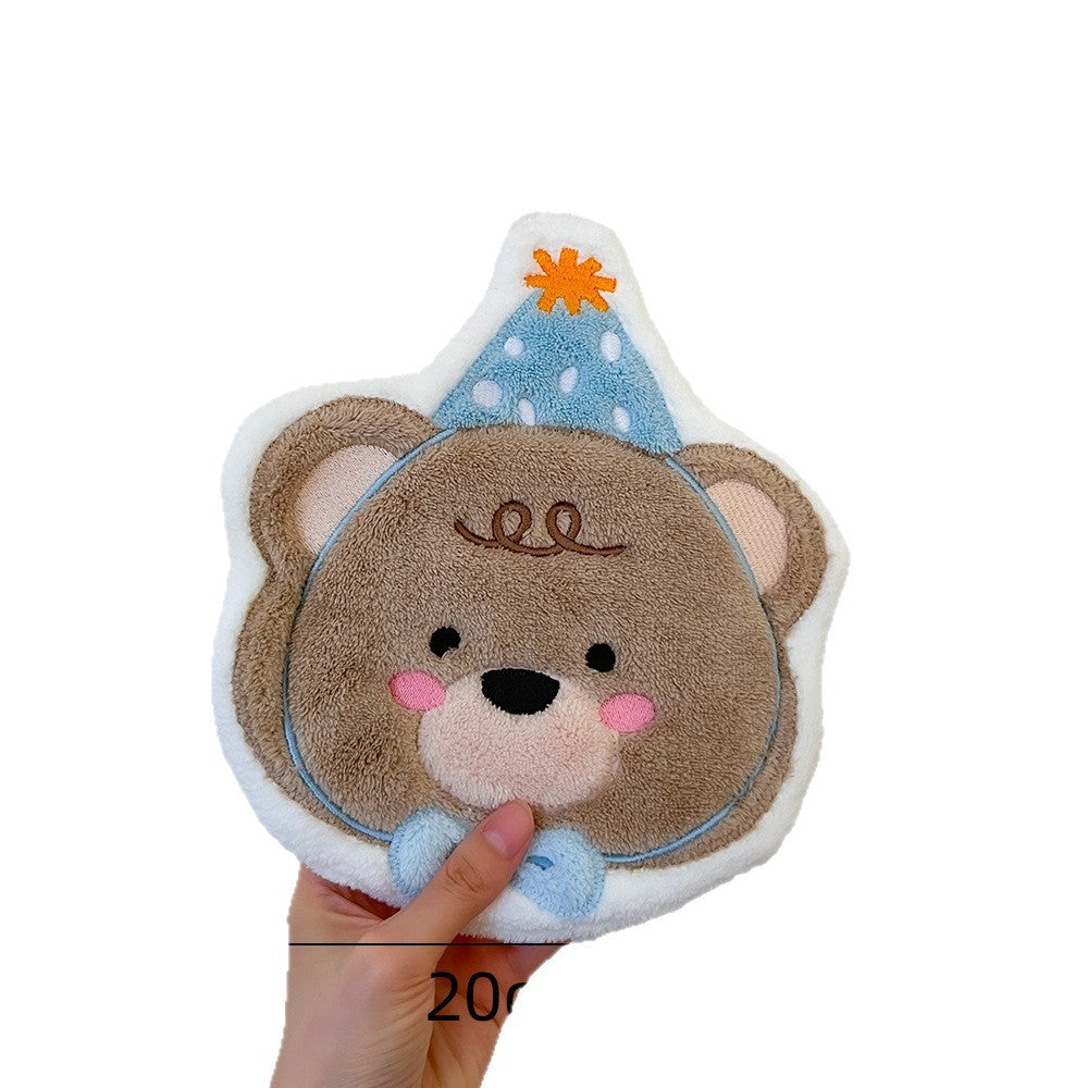 Cute animal hand towel - hanging style, super absorbent, thickened kitchen & bathroom towel/paper towel for hand drying