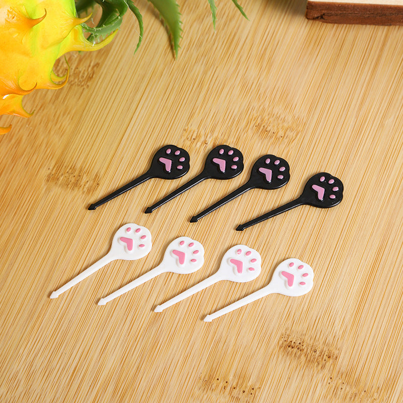 Japanese cartoon fruit picks creative children's food forks cake forks cute animal dessert forks plastic fruit forks