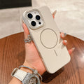 Suitable for apple 17promax soft pc color matching thin ring magnetic phone case iphone15 high-end protective cover