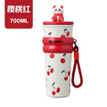 Iced americano straw insulated tumbler - large capacity water bottle for women - stylish ice bucket cup - new cold-keeping cup with handle