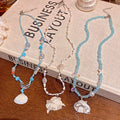 Beach vacation style starfish shell necklace for women 2026 new style classyaccessible luxuryniche style clavicle chain accessories