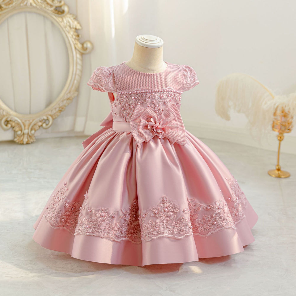 New arrival mid-length skirt section lace kids dress princess dress girl piano performance dress kids dress