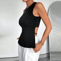 women's clothing, spring/summer  new arrivals: minimalist and sexy tank top with an asymmetrical, high-low hem