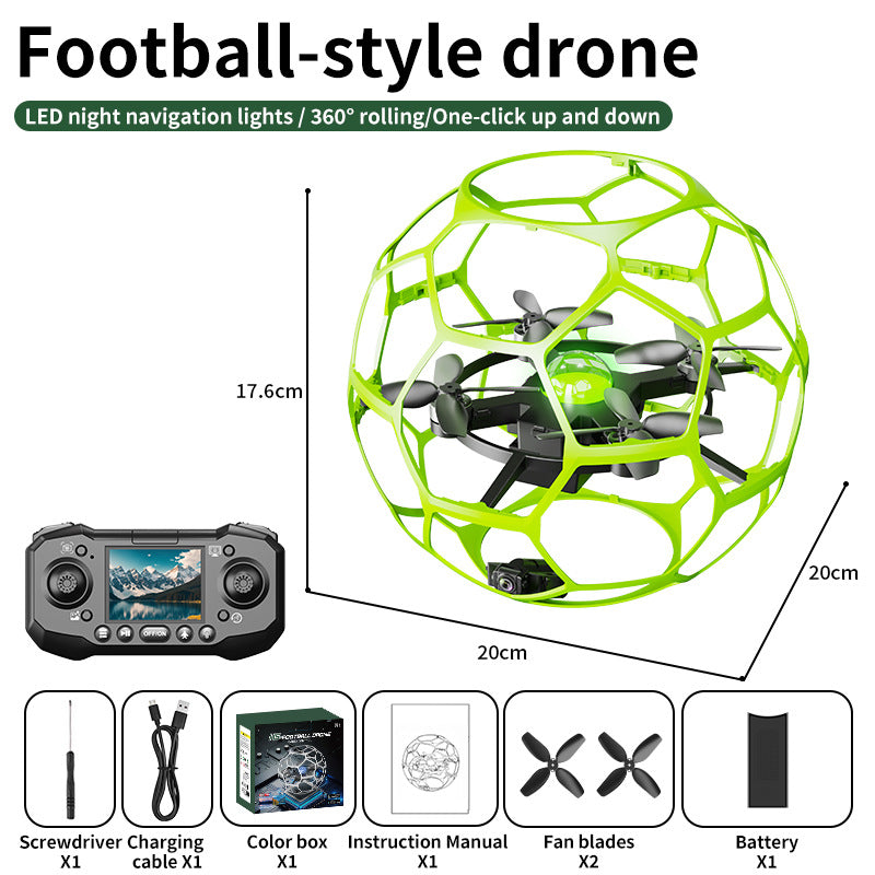 H5 brushless football drone - 7.4v axial ball-type remote control aircraft toy, designed for teaching, training, and competitive play