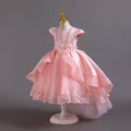 New arrivalin stock wholesale kids dress tail classy princess dress catwalk performance dress female baby dress