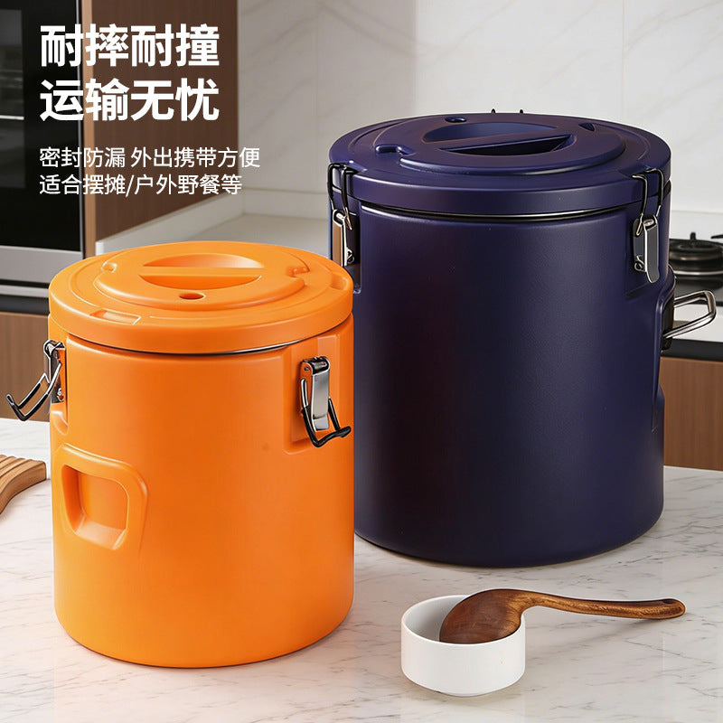 Custom-made insulated food containers for street vendors: commercial soup buckets, breakfast shop soy milk buckets, milk tea buckets, large-capacity storage containers