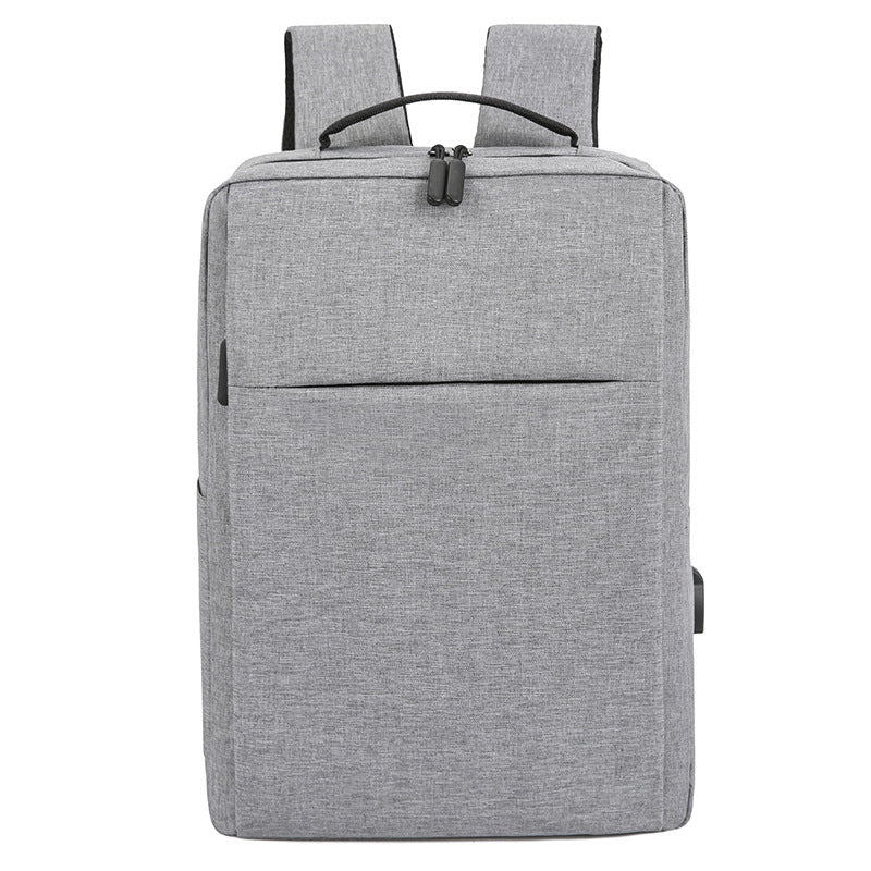 New business backpack men's simple computer bag outdoor leisure travel backpack student schoolbag printed logo