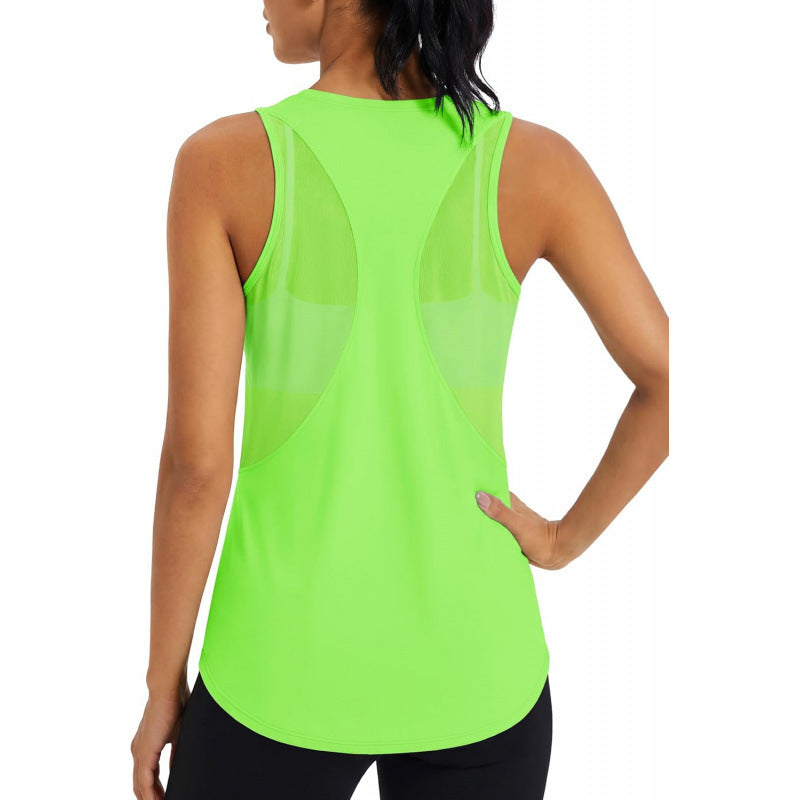 Amazon european style casual versatile women's sports tank top -  designer sleeveless top