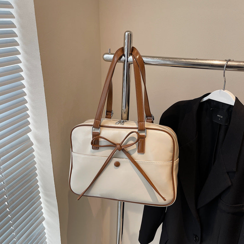 Simple and large-capacity backpack bag women's 2025 spring new trendy Korean underarm bag high-end shoulder tote bag