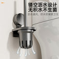 Suction cup toilet brush holder - wall mounted, no-drill, all-around cleaning for home bathrooms