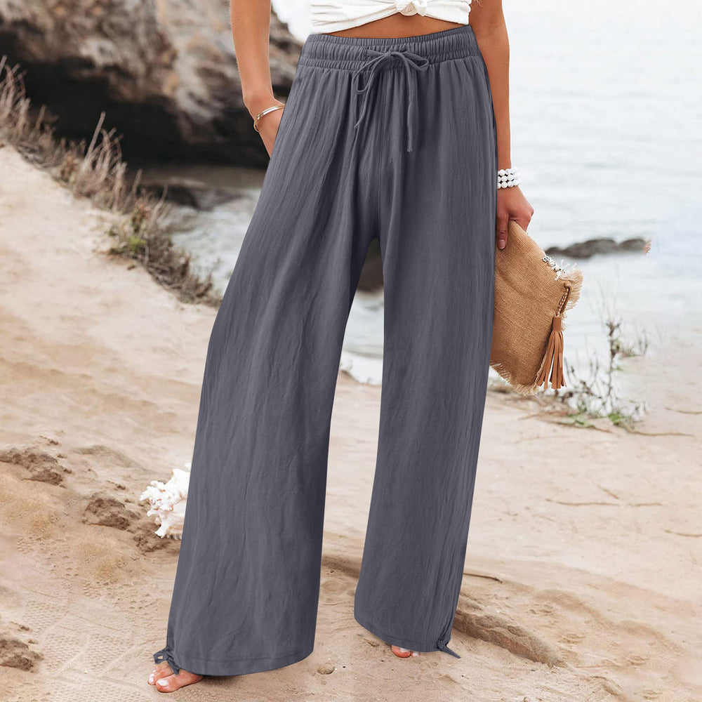 independent station  fashion cross-border hot selling export elastic casualpure colorpants loose pants