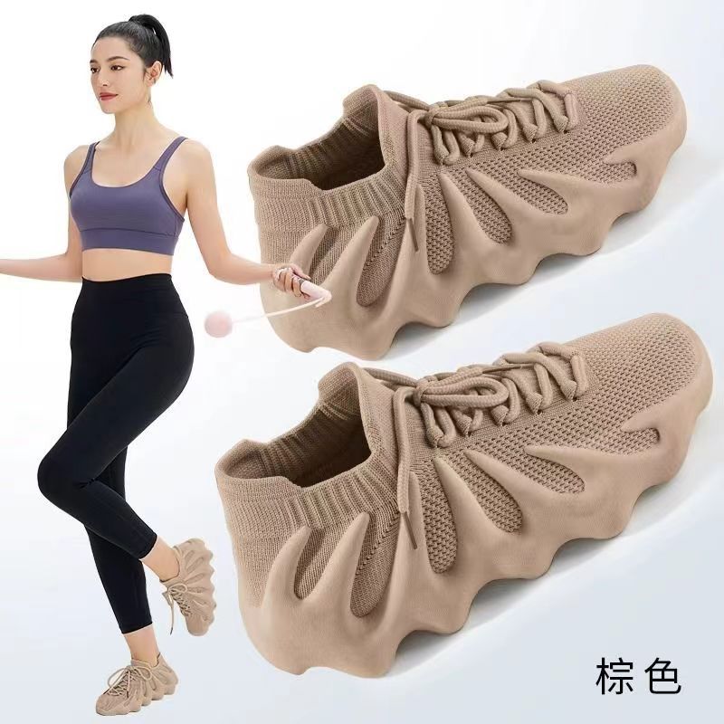 Women's training shoes - indoor fitness, jump rope, thick sole, yoga, anti-slip, shock absorption, lightweight, soft sole, treadmill running shoes