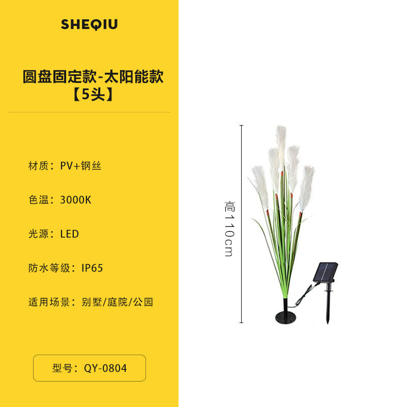 Outdoor solar reed lights - waterproof landscape decorative lighting for garden, lawn, and yard illumination projects