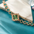 Live hot selling best sellingfashion four-leaf clover bracelet quartz watch emerald women's watch women's watch manufacturer wholesale