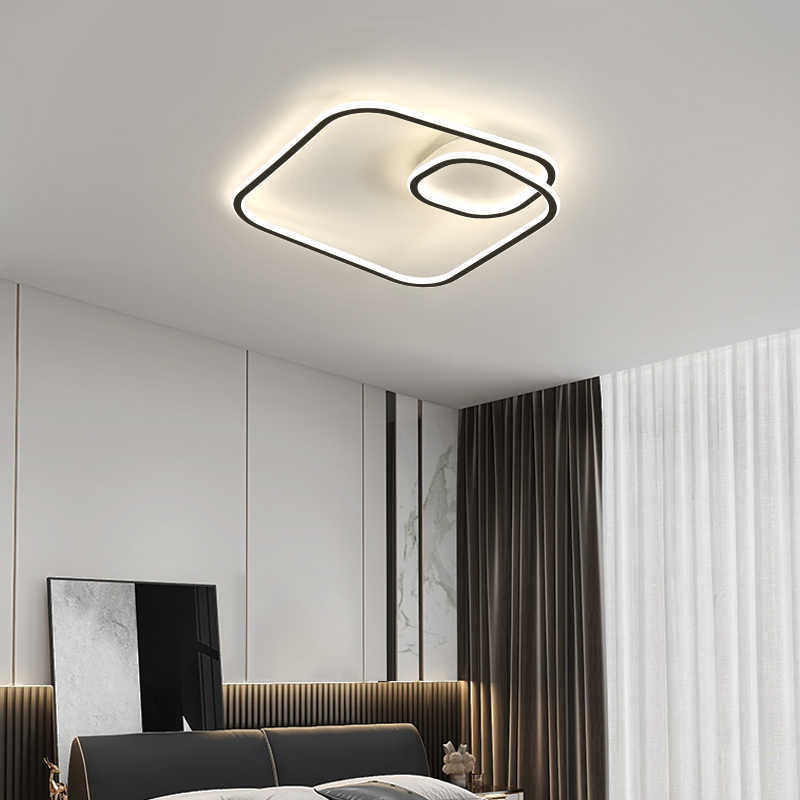 Geometric living room light modern simple atmosphere Italian minimalist ceiling light Guangdong Zhongshan lighting combination whole house package