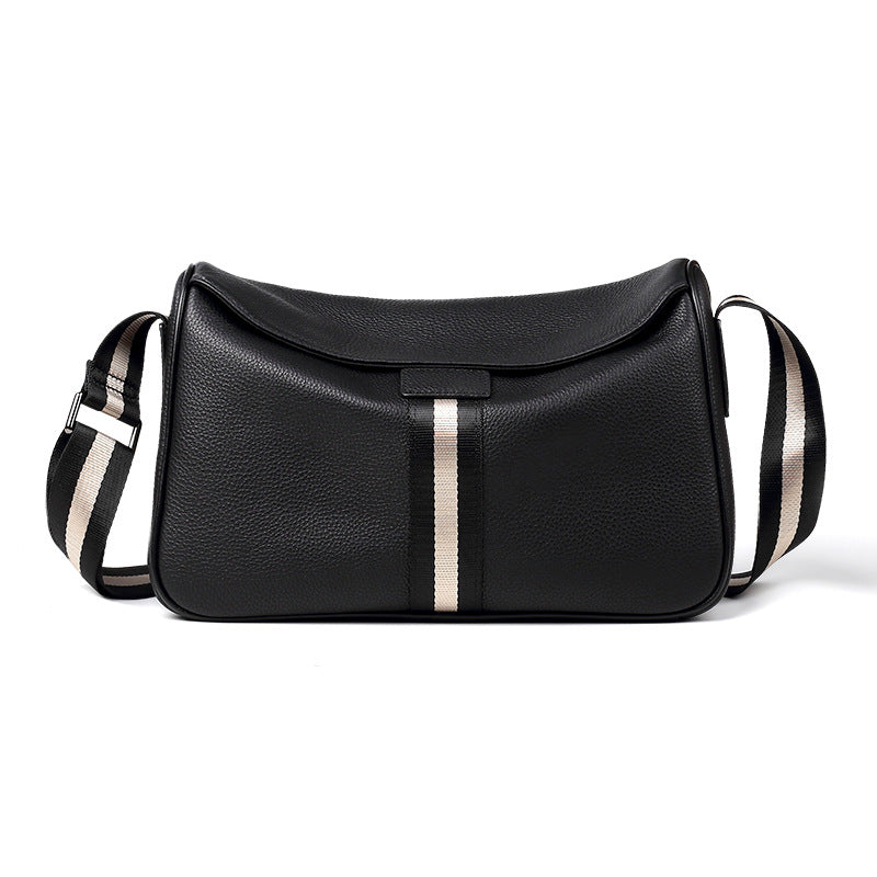 New leather men's bag first layer cowhide messenger bag casual men's shoulder bag trendy sports backpack one piece hair