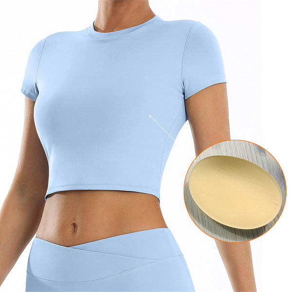 Skinny quick-drying fitness top Casual versatile yoga suit Running Pilates sports T-shirt Short sleeve DX8001
