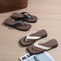 Manufacturer's new thick-soled wedge flip-flops for women, summer retro high-end outwear slippers, beach vacation flip-flops, wholesale
