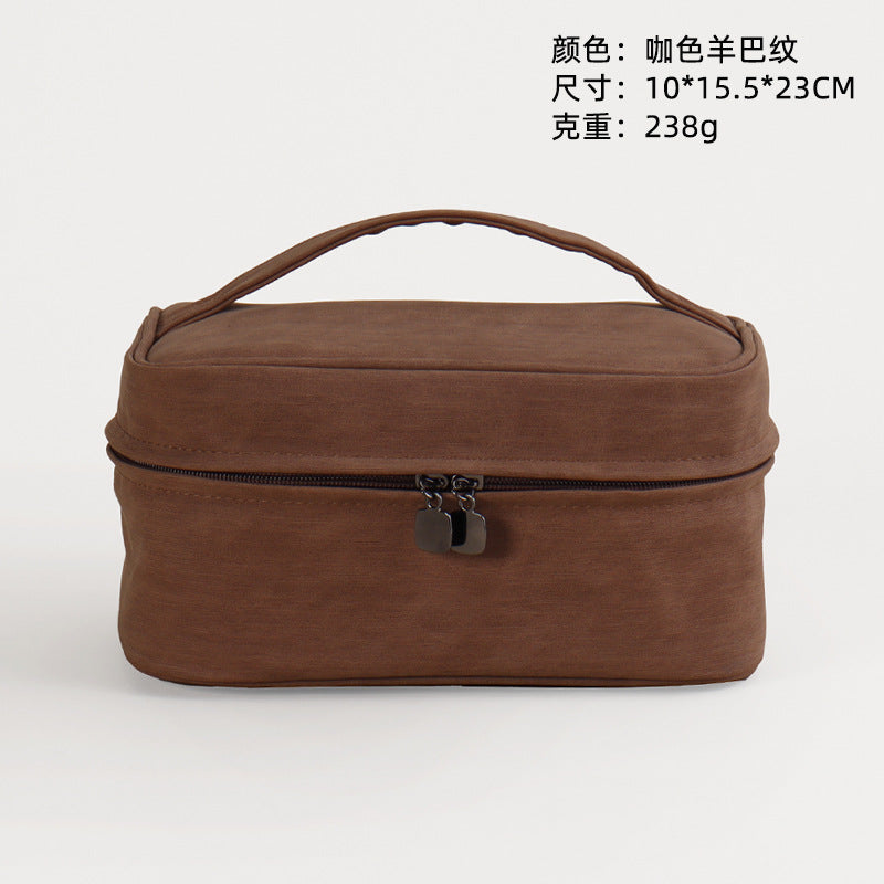 Original sheep pattern cosmetic bag classification multi-layer bag large size high-end sense dirt-resistant toilet bag cosmetic storage bag