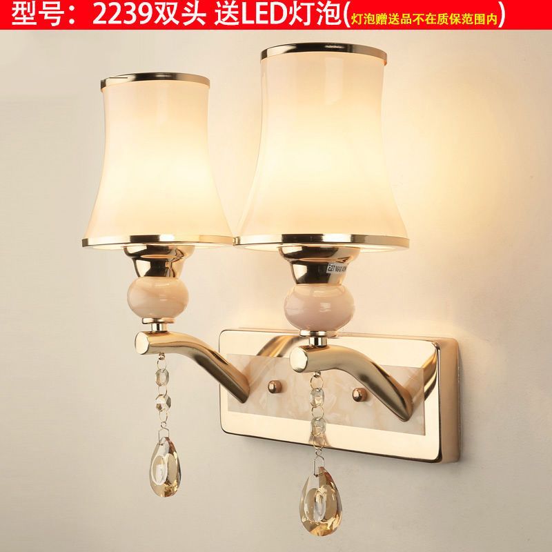 European style wall lamp - bedroom bedside light, modern minimalist aisle light, creative hotel living room corridor wall lamp, stairway light