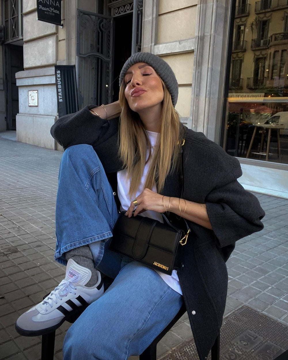 2025 new european and american style women's casual color block stand collar single-breasted large pocket loose fit comfortable long sleeve jacket